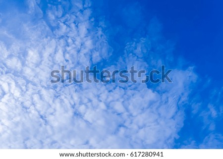 beautiful closeup big cloud with clear blue sky