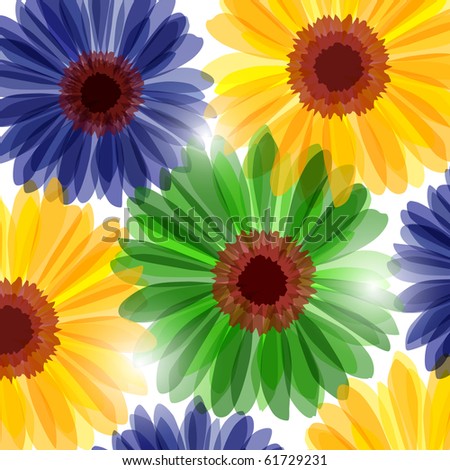 Daisy flowers in sunlight (background eps10)