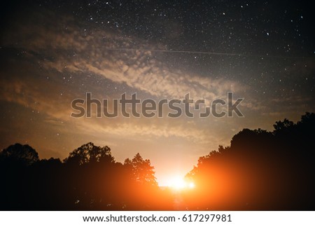 sunset sky star background light sunrise nature