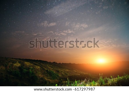sunset sky star background light sunrise nature