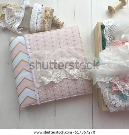 Homemade Happiness Attributes (beautiful home production, fabric and paper), Wedding album