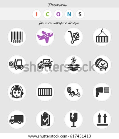 delivery service web icons for user interface design