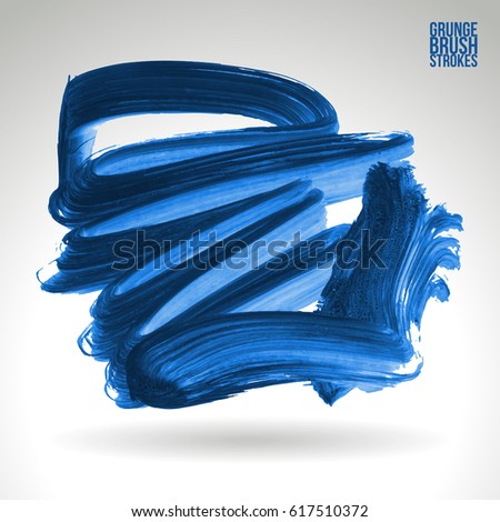 Brush stroke and texture. Grunge vector abstract hand - painted element. Underline and border.