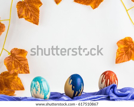A Holiday season The Easter Day in April month with the eggs symbol. 