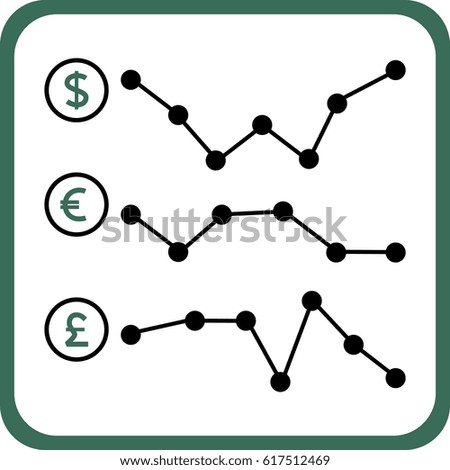 Money exchange statistics icon
