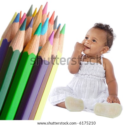 adorable casual baby a over white background