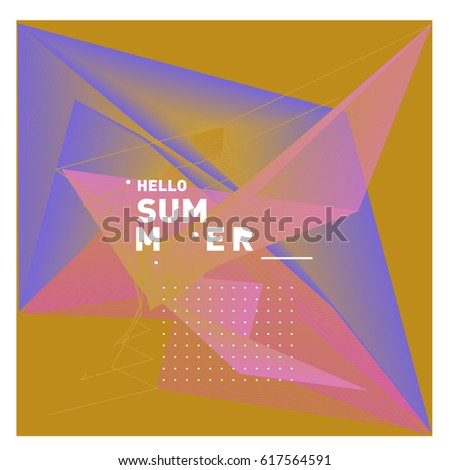 Vector Graphic Background Dynamic Effect. Gradient Abstract Vector Illustration. Design Template. Summer Season Modern Poster template.