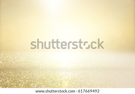 glitter vintage lights background. silver and light gold. de-focused Royalty-Free Stock Photo #617669492