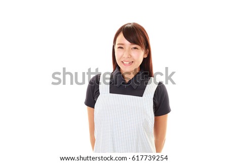 Smiling housewife