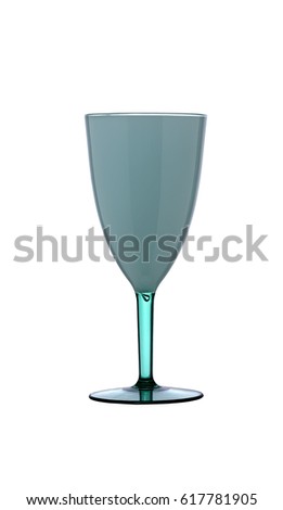 blue elegant glass isolated on a white background