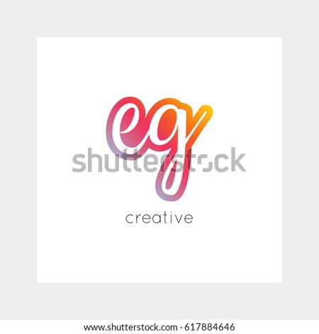 EG logo, vector. Useful as branding symbol, app icon, alphabet element, clip-art.