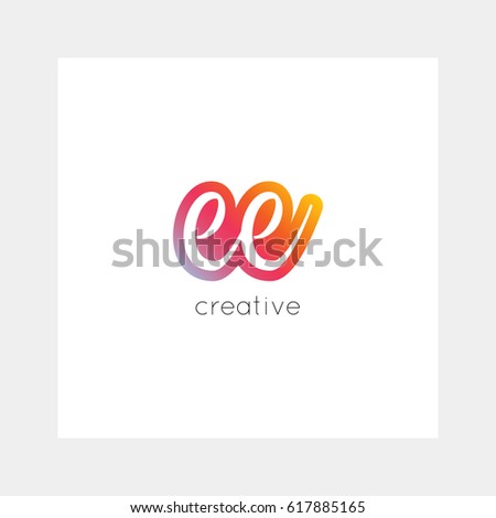 EE logo, vector. Useful as branding symbol, app icon, alphabet element, clip-art.