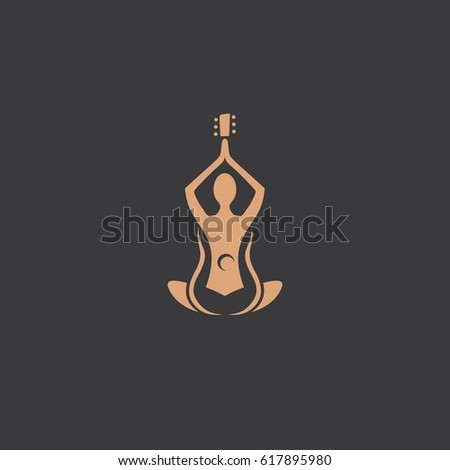 Yogi guitar vector illustration