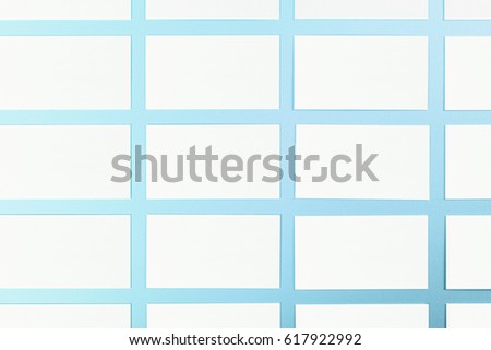 White Blank Business Cards On Blue Background With Fine Paper Texture