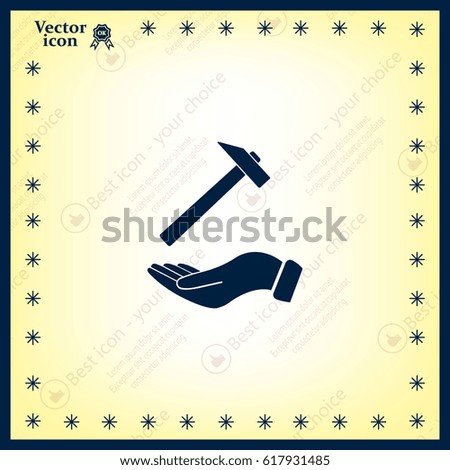 hammer in hand icon