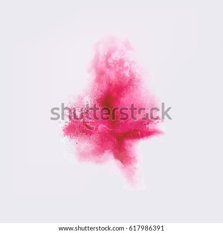 A colored explosion of powder. Flying in different directions powder for design and decoration. Vector illustration Royalty-Free Stock Photo #617986391