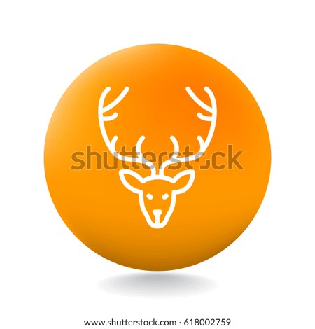  Deer icon Flat .