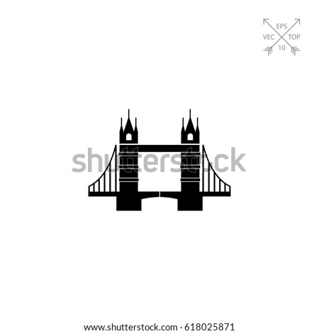 Tower Bridge Icon Royalty-Free Stock Photo #618025871