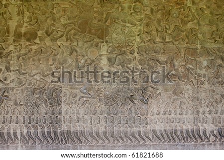 ancient relief of khmer