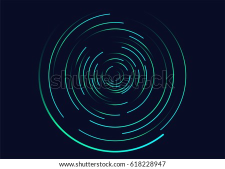 Abstract vortex, circular swirl lines. Star trails around in the night sky. 
Luminous helix Royalty-Free Stock Photo #618228947