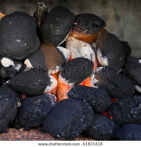 barbecue fire coal