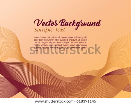 Abstract brown ribbon with blend and silver background