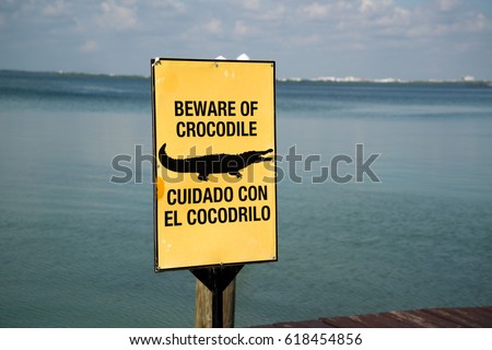 Beware od Crocodile warning sign