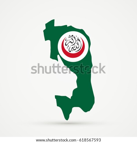 Ingushetia map in Organisation of Islamic Cooperation (OIC) flag colors.