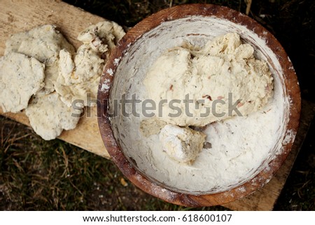 Ceramic dish with cheese