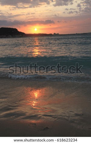 bulgarian sea sunset as nice natural background