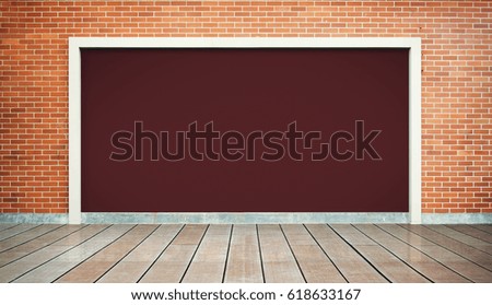 Billboard on brick wall or copy space background