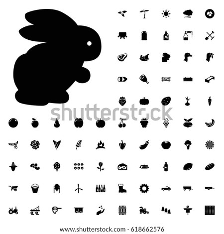 Rabbit icon illustration isolated vector sign symbol. agriculture icons vector set on white background.