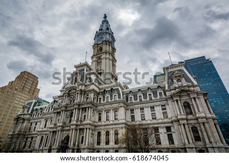 City Hall in Center City, Philadelphia, Pennsylvania.