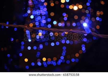 Beautiful shiny blue lights 