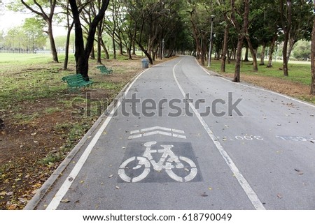 Bike road in the park