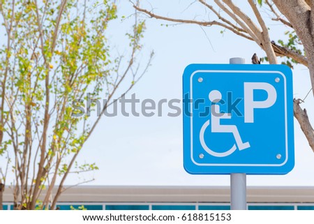Parking for disabled badge