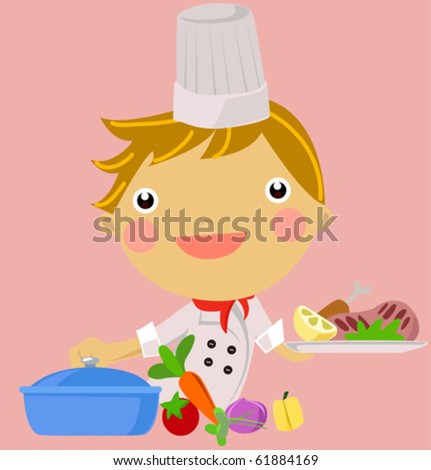 a little boy wearing a chef hat,smiling in a kitchen settingin a kitchen setting