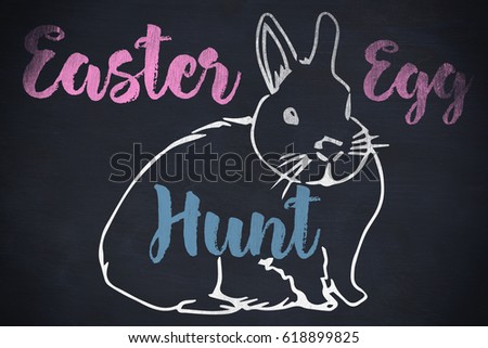 Easter greeting against black background