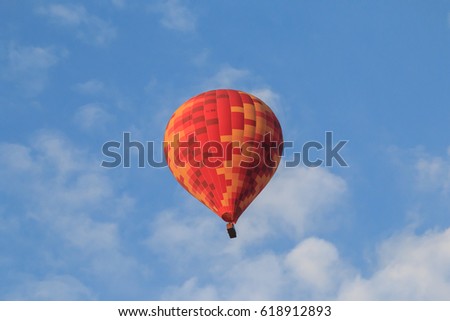 Turkey,Anatolia,Cappadocia, Goreme. Hot air balloon flying in the Red Valley, Goreme National Park, UNESCO World Heritage Site.