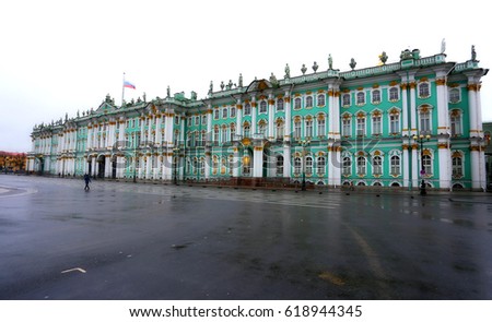 The Hermitage Palace in Saint Petersburg in the country of Russia