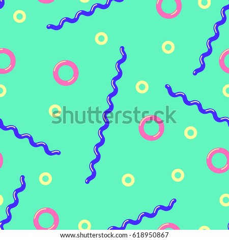 Retro style geometric seamless pattern. Clipping mask used.