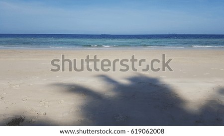 the beautiful view at the quiet beach