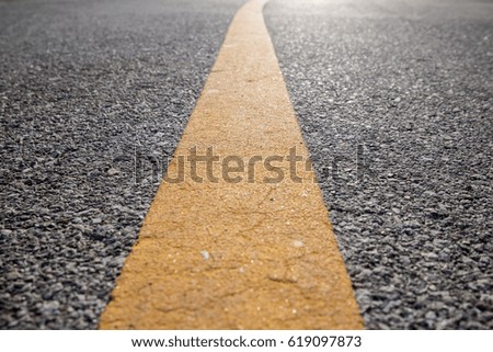 Street with Yellow Line in The Middle