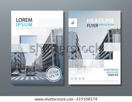 Annual report brochure flyer design template vector, Leaflet cover presentation, book cover templates. Royalty-Free Stock Photo #619108574