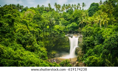 Amazing Tegenungan Waterfall near Ubud in Bali, Indonesia Royalty-Free Stock Photo #619174238