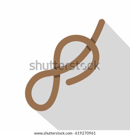 Ship rope con. Flat illustration of ship rope knot vector icon for web