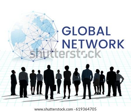 Network connection graphic overlay background