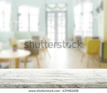 Table Top And Blurred Restaurant Background