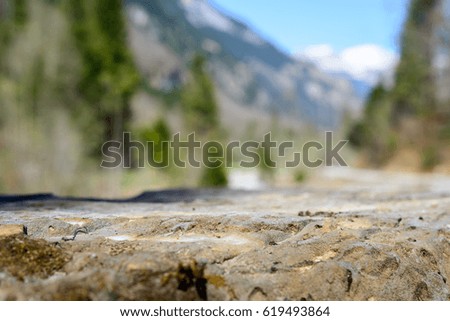 Rock in alps is Mountains of Switzerland in Summer