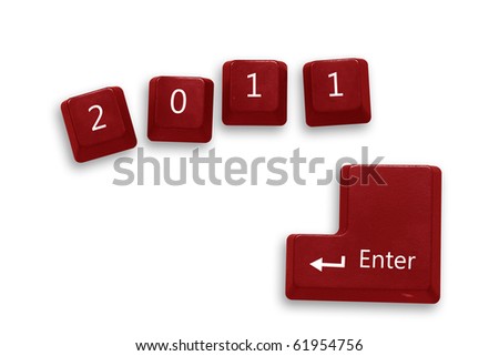 2011 button on red keyboard